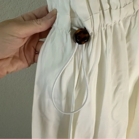 STAUD Waterfall Maxi White Dress SZ M - Picture 4 of 7